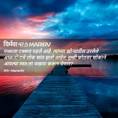 Picture 02 - यिर्मया 47:5 MARIRV - गज्जाला टक्कल - Bible Verse Picture