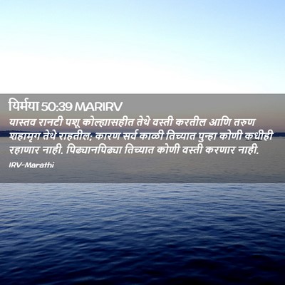 Picture 02 - यिर्मया 50:39 MARIRV - यास्तव रानटी पशू - Bible Verse Picture