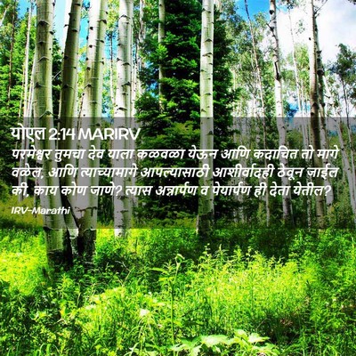 Picture 02 - योएल 2:14 MARIRV - परमेश्वर तुमचा - Bible Verse Picture