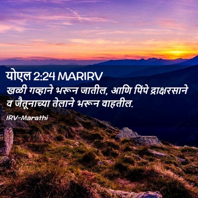 Picture 02 - योएल 2:24 MARIRV - खळी गव्हाने भरून - Bible Verse Picture