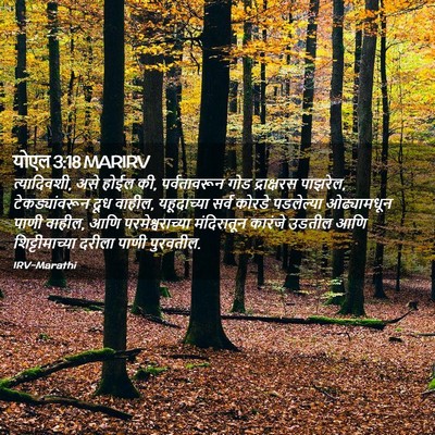 Picture 02 - योएल 3:18 MARIRV - त्यादिवशी, असे - Bible Verse Picture