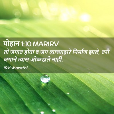 Picture 02 - योहान 1:10 MARIRV - तो जगात होता व जग - Bible Verse Picture