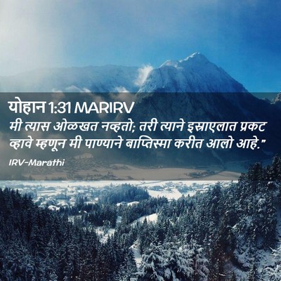 Picture 02 - योहान 1:31 MARIRV - मी त्यास ओळखत - Bible Verse Picture