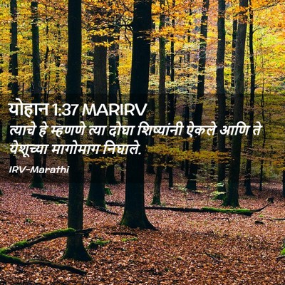 Picture 02 - योहान 1:37 MARIRV - त्याचे हे म्हणणे - Bible Verse Picture