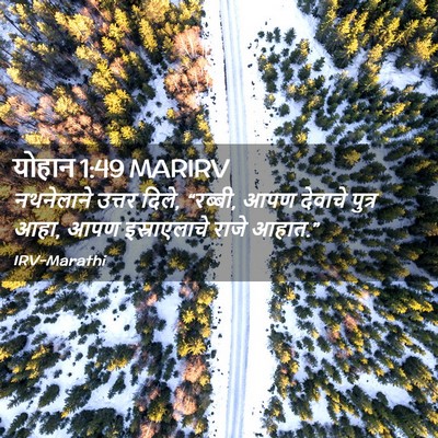 Picture 02 - योहान 1:49 MARIRV - नथनेलाने उत्तर - Bible Verse Picture