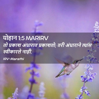 Picture 02 - योहान 1:5 MARIRV - तो प्रकाश अंधारात - Bible Verse Picture