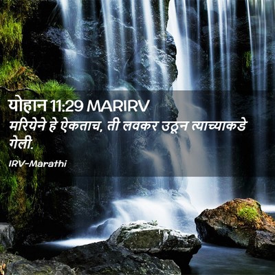 Picture 02 - योहान 11:29 MARIRV - मरियेने हे ऐकताच, - Bible Verse Picture