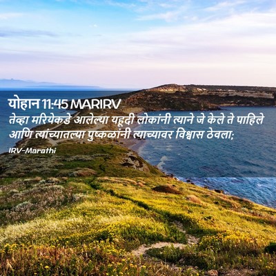 Picture 02 - योहान 11:45 MARIRV - तेव्हा मरियेकडे - Bible Verse Picture
