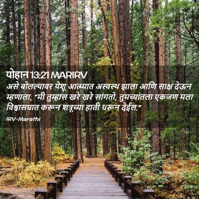 Picture 02 - योहान 13:21 MARIRV - असे बोलल्यावर - Bible Verse Picture