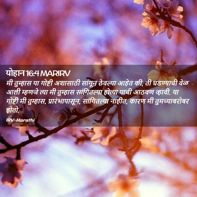 Picture 02 - योहान 16:4 MARIRV - मी तुम्हास या - Bible Verse Picture