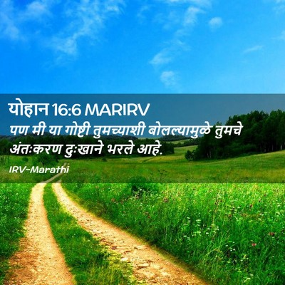Picture 02 - योहान 16:6 MARIRV - पण मी या गोष्टी - Bible Verse Picture