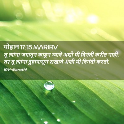 Picture 02 - योहान 17:15 MARIRV - तू त्यांना जगातून - Bible Verse Picture