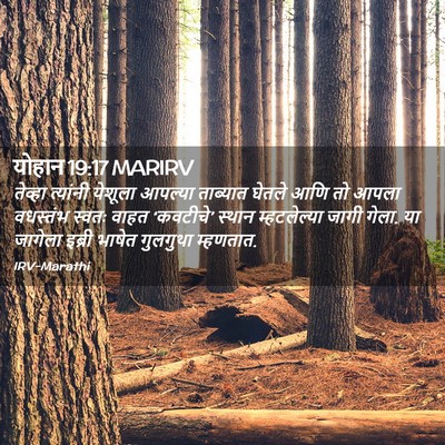 Picture 02 - योहान 19:17 MARIRV - तेव्हा त्यांनी - Bible Verse Picture