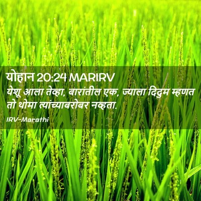 Picture 02 - योहान 20:24 MARIRV - येशू आला तेव्हा, - Bible Verse Picture