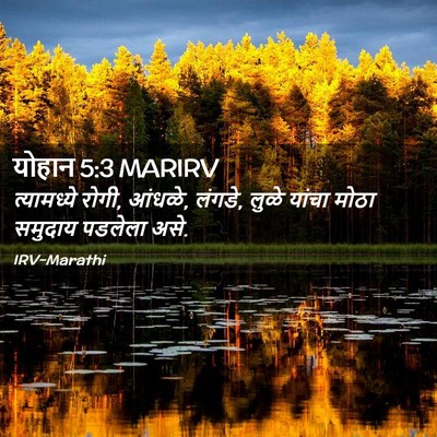 Picture 02 - योहान 5:3 MARIRV - त्यामध्ये रोगी, - Bible Verse Picture