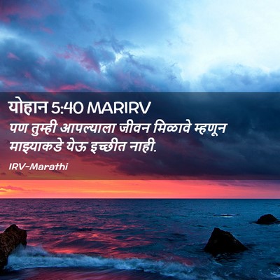 Picture 02 - योहान 5:40 MARIRV - पण तुम्ही - Bible Verse Picture