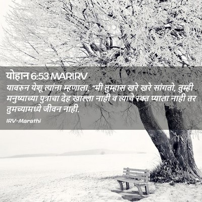 Picture 02 - योहान 6:53 MARIRV - यावरुन येशू - Bible Verse Picture