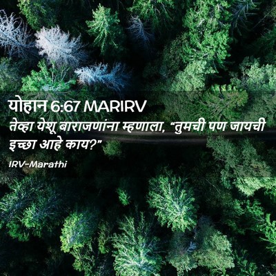 Picture 02 - योहान 6:67 MARIRV - तेव्हा येशू - Bible Verse Picture