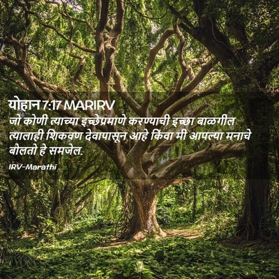 Picture 02 - योहान 7:17 MARIRV - जो कोणी त्याच्या - Bible Verse Picture