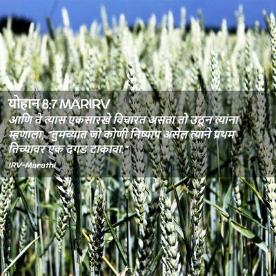 Picture 02 - योहान 8:7 MARIRV - आणि ते त्यास - Bible Verse Picture