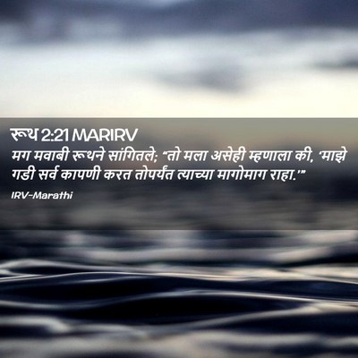 Picture 02 - रूथ 2:21 MARIRV - मग मवाबी रूथने - Bible Verse Picture