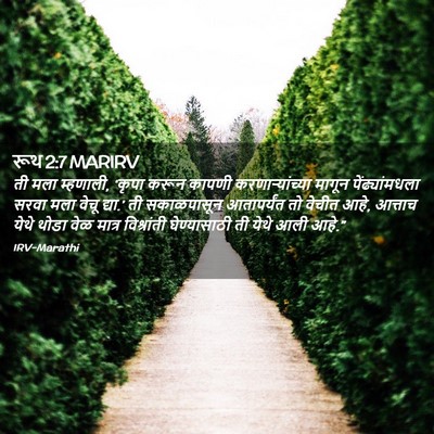 Picture 02 - रूथ 2:7 MARIRV - ती मला म्हणाली, - Bible Verse Picture