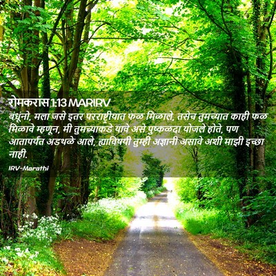 Picture 02 - रोमकरांस 1:13 MARIRV - बंधूंनो, मला जसे - Bible Verse Picture