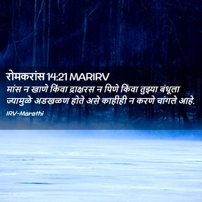 Picture 02 - रोमकरांस 14:21 MARIRV - मांस न खाणे किंवा - Bible Verse Picture