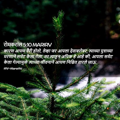 Picture 02 - रोमकरांस 5:10 MARIRV - कारण आपण वैरी होतो, - Bible Verse Picture
