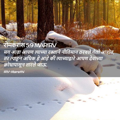 Picture 02 - रोमकरांस 5:9 MARIRV - मग आता आपण - Bible Verse Picture
