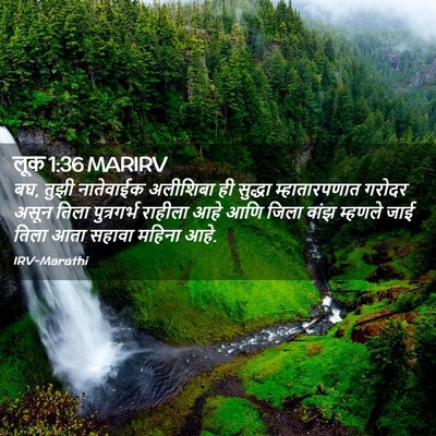 Picture 02 - लूक 1:36 MARIRV - बघ, तुझी नातेवाईक - Bible Verse Picture