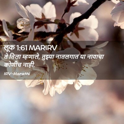 Picture 02 - लूक 1:61 MARIRV - ते तिला म्हणाले, - Bible Verse Picture