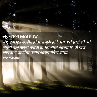 Picture 02 - लूक 11:14 MARIRV - येशू एक भूत काढीत - Bible Verse Picture