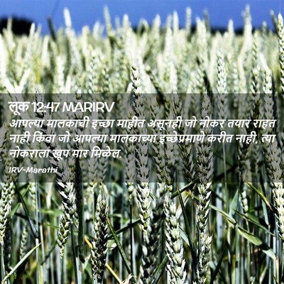 Picture 02 - लूक 12:47 MARIRV - आपल्या मालकाची - Bible Verse Picture
