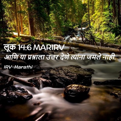 Picture 02 - लूक 14:6 MARIRV - आणि या प्रश्नाला - Bible Verse Picture