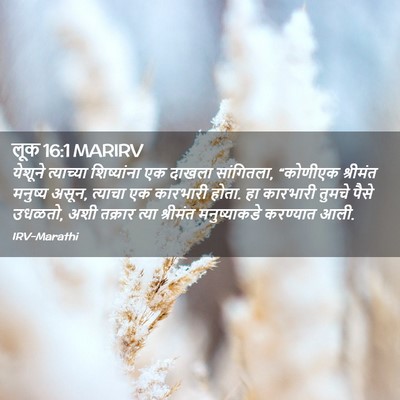 Picture 02 - लूक 16:1 MARIRV - येशूने त्याच्या - Bible Verse Picture