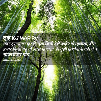 Picture 02 - लूक 16:7 MARIRV - नंतर दुसऱ्याला - Bible Verse Picture