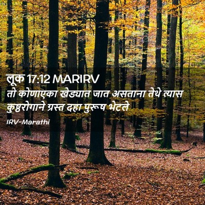 Picture 02 - लूक 17:12 MARIRV - तो कोणाएका - Bible Verse Picture