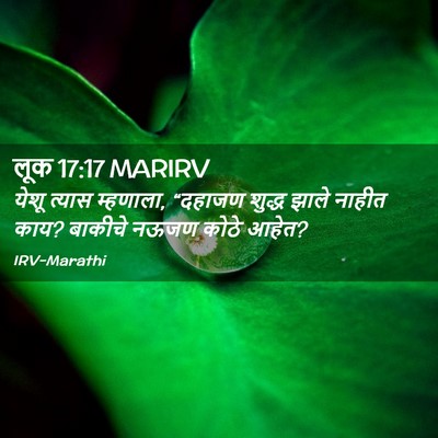 Picture 02 - लूक 17:17 MARIRV - येशू त्यास - Bible Verse Picture