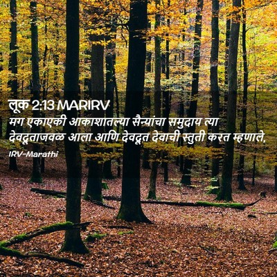Picture 02 - लूक 2:13 MARIRV - मग एकाएकी - Bible Verse Picture