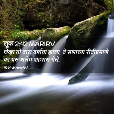 Picture 02 - लूक 2:42 MARIRV - जेव्हा तो बारा - Bible Verse Picture