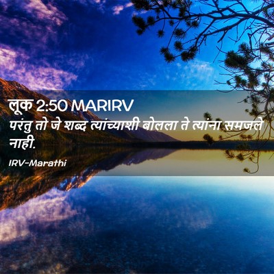 Picture 02 - लूक 2:50 MARIRV - परंतु तो जे शब्द - Bible Verse Picture