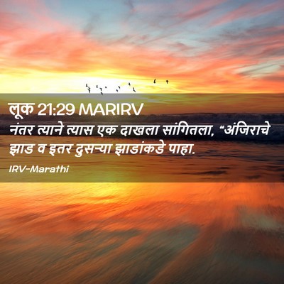 Picture 02 - लूक 21:29 MARIRV - नंतर त्याने त्यास - Bible Verse Picture
