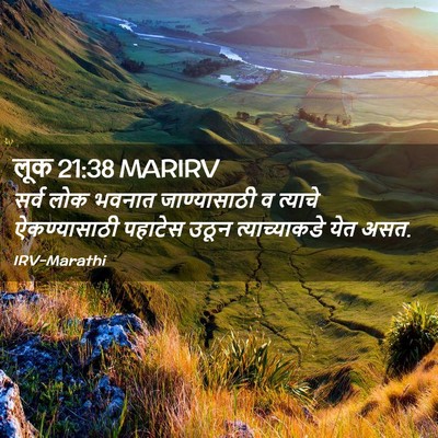 Picture 02 - लूक 21:38 MARIRV - सर्व लोक भवनात - Bible Verse Picture