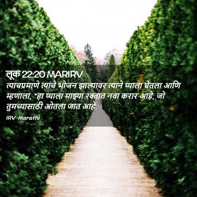 Picture 02 - लूक 22:20 MARIRV - त्याचप्रमाणे - Bible Verse Picture