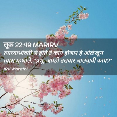 Picture 02 - लूक 22:49 MARIRV - त्याच्याभोवती जे - Bible Verse Picture