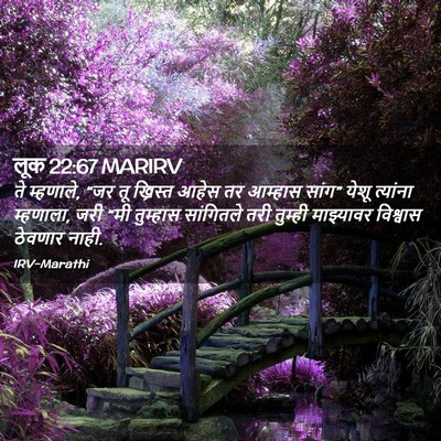 Picture 02 - लूक 22:67 MARIRV - ते म्हणाले, “जर तू - Bible Verse Picture