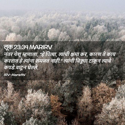 Picture 02 - लूक 23:34 MARIRV - नंतर येशू म्हणाला, - Bible Verse Picture