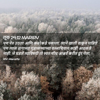 Picture 02 - लूक 24:12 MARIRV - पण पेत्र उठला आणि - Bible Verse Picture