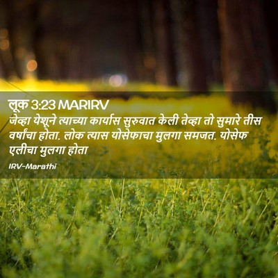Picture 02 - लूक 3:23 MARIRV - जेव्हा येशूने - Bible Verse Picture